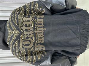 Derili Full Crystal Taşlı Trenç - SİYAH GOLD