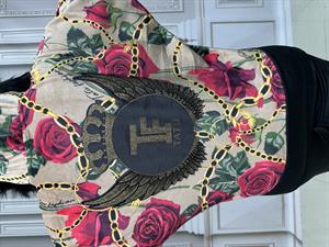 Güllü Kürklü Crystal Taşlı Kadife Eşofman Takımı - BEJ