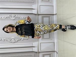 Kadife Omuz Taş Detaylı Crystal Taşlı İkili Takım - BEYAZ