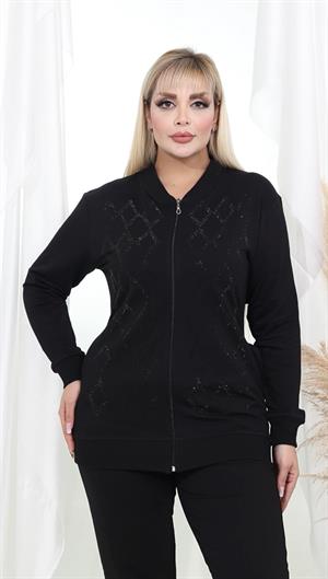 Karo Crystal Taşlı İkili Takım - SİYAH