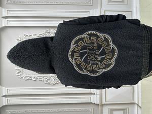 Tatu Yelekli Crystal Taşlı Üçlü Takım - SİYAH GOLD