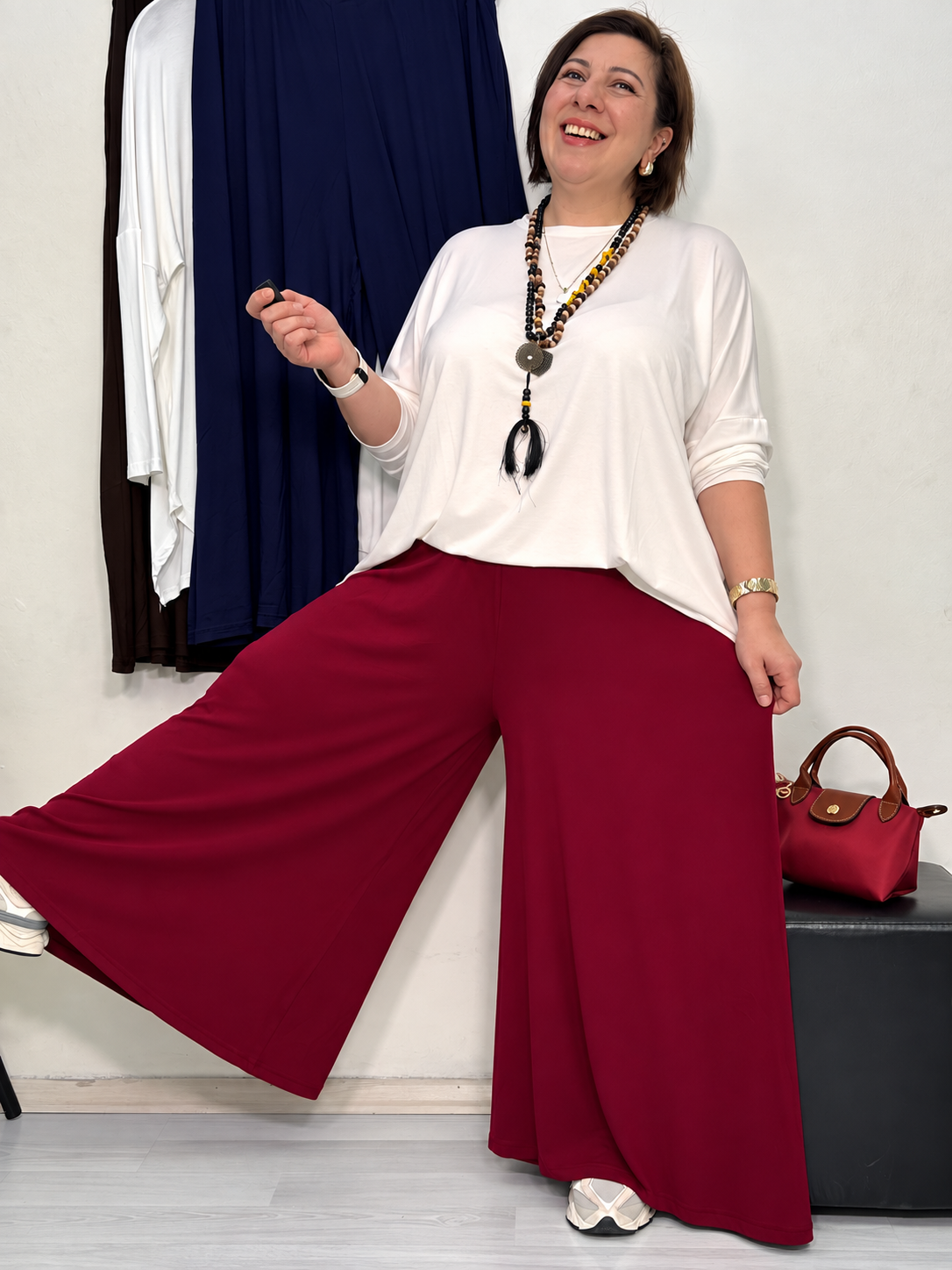 Feira Etek Pantolon Bordo