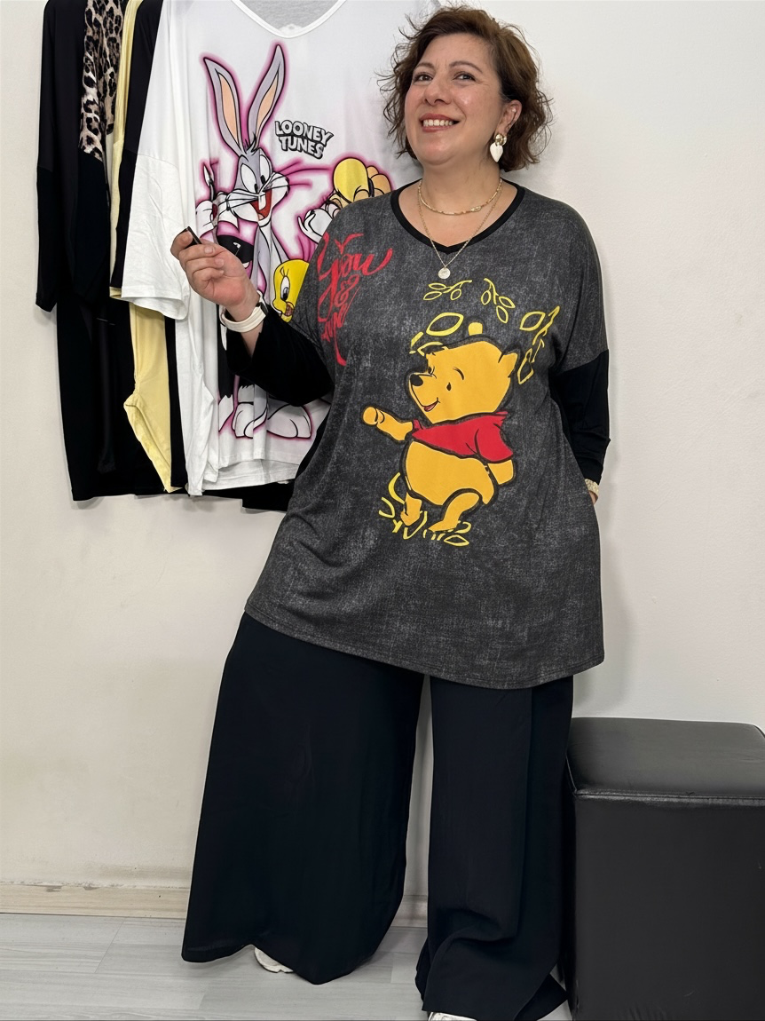 Cartoon Fakir Kol Tshirt Pooh