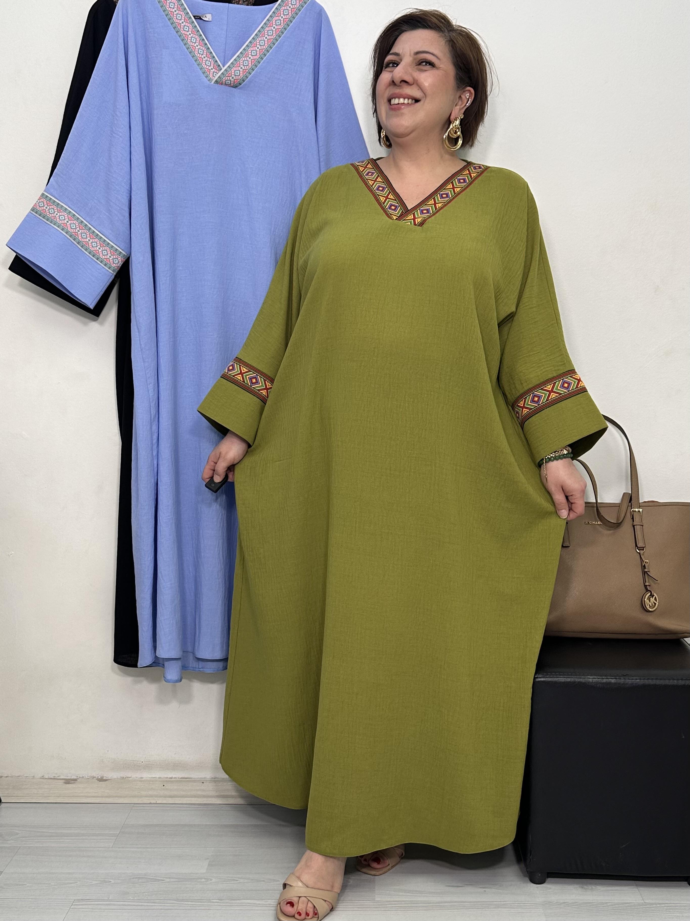 Eva Keten Elbise Fıstık Yeşili