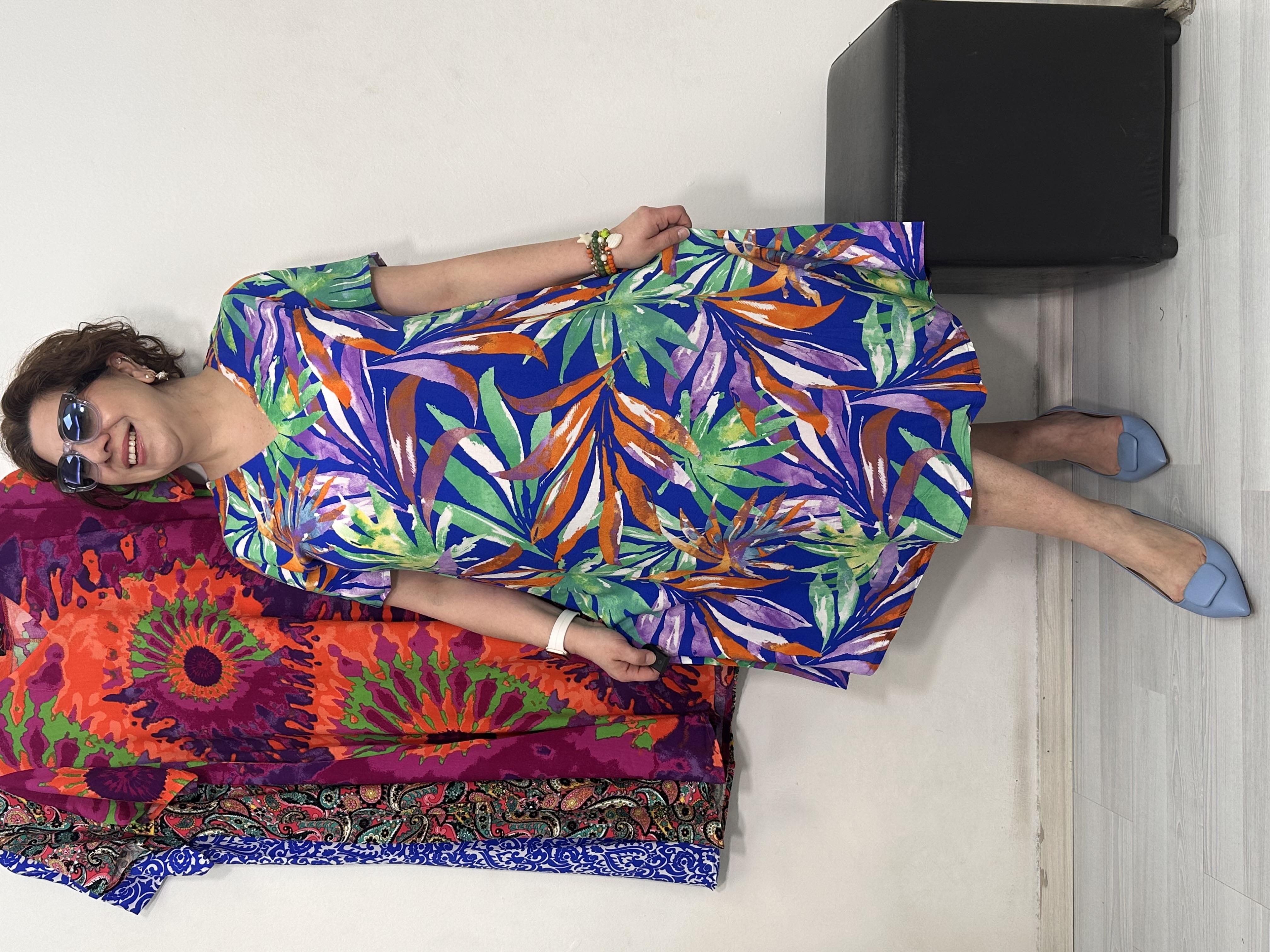 Magie V Yaka Elbise Lilly Desen