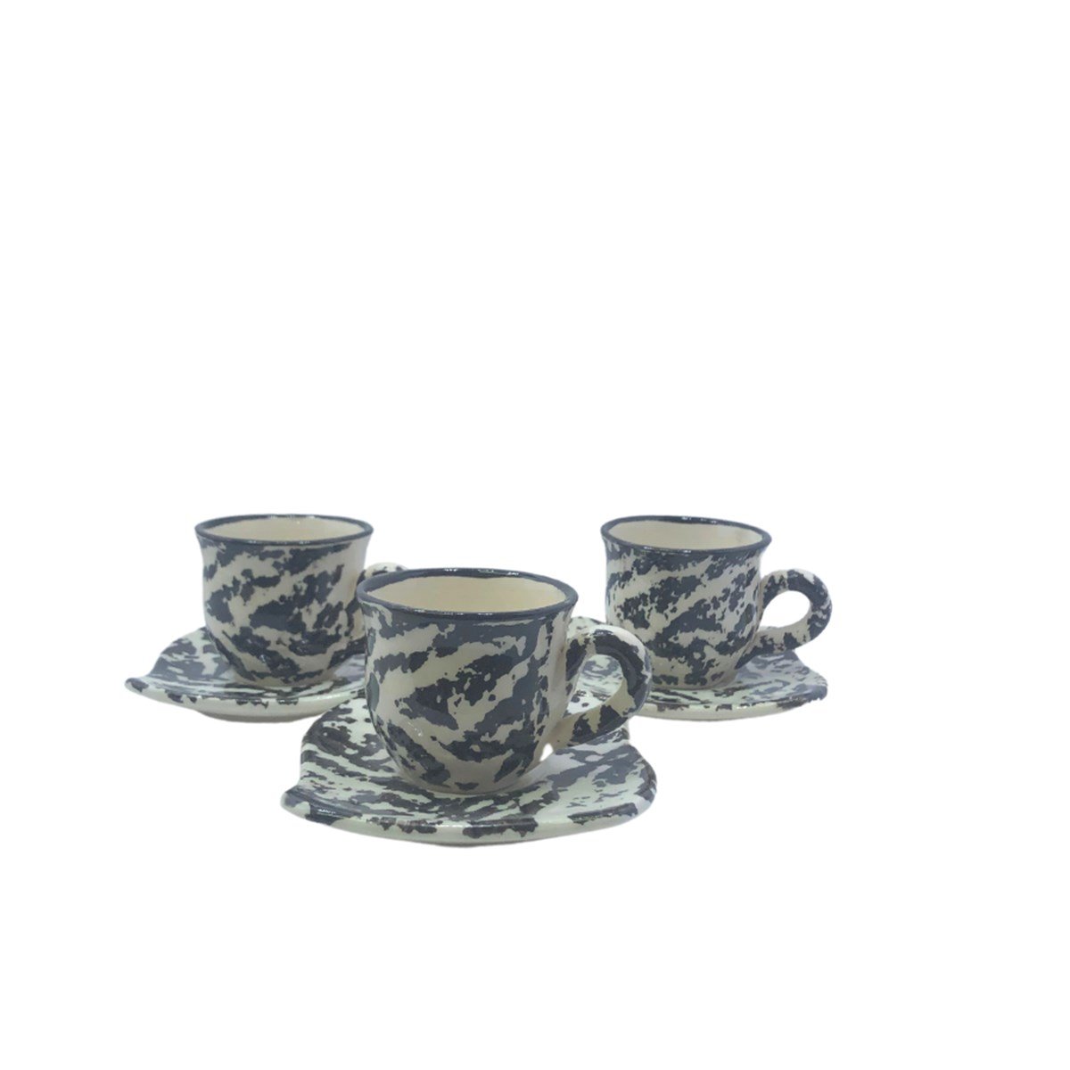 fincan takımı seramik6'li Seramik Fincan Takimi Siyah DesenliKütahyaseramik6'li Seramik Fincan Takimi Siyah Desenli