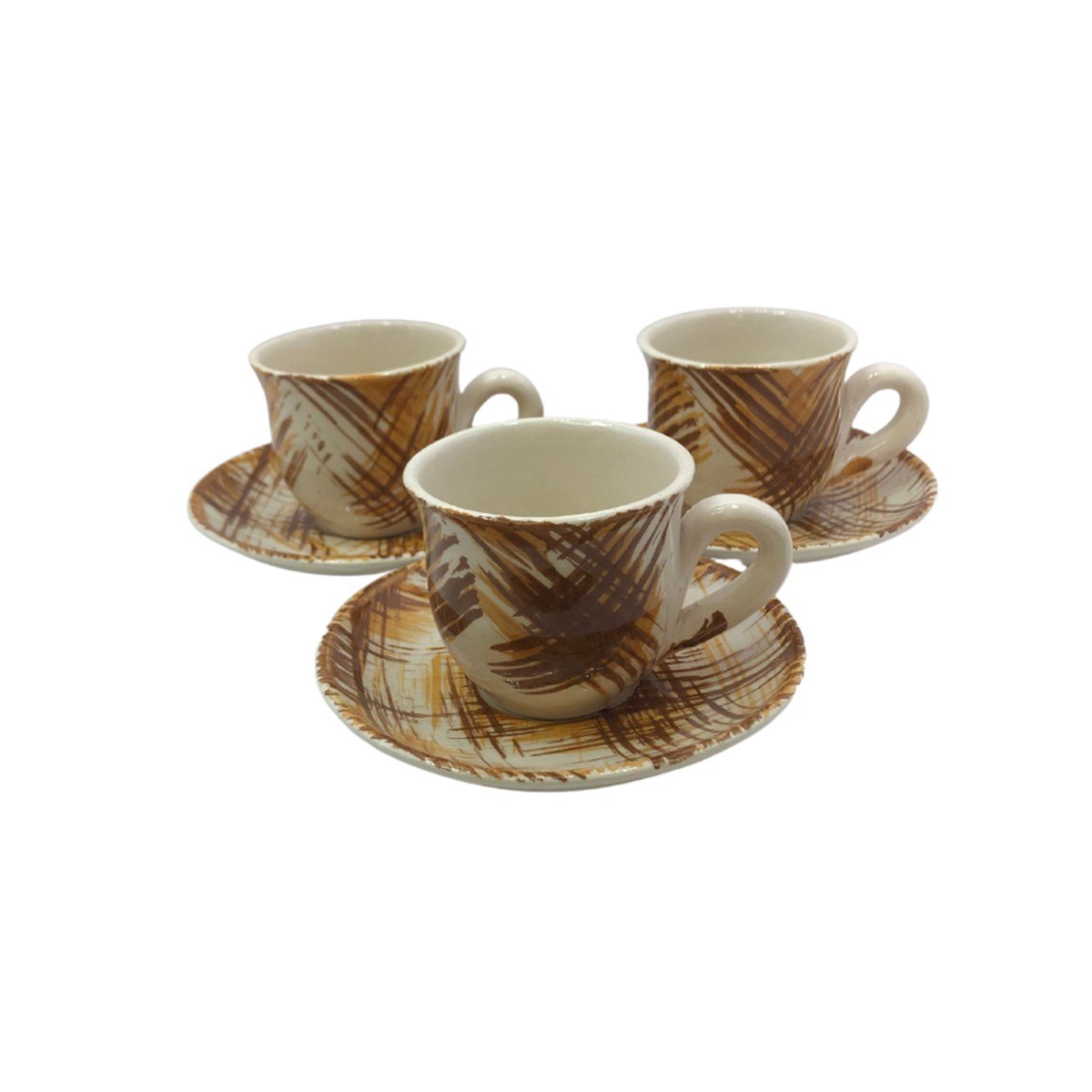 seramik fincan takimi6'li Seramik Fincan Takimi Fırca Desen TuruncuKütahyaseramik6'li Seramik Fincan Takimi Fırca Desen Turuncu