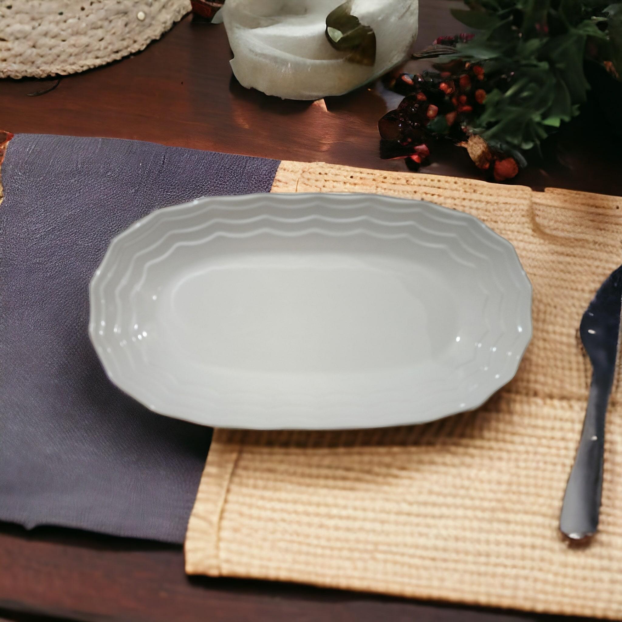 TrenducuzlukKayık Tabak 29 cm Desenli BeyazKütahyaseramikKayık Tabak 29 cm Desenli Beyaz