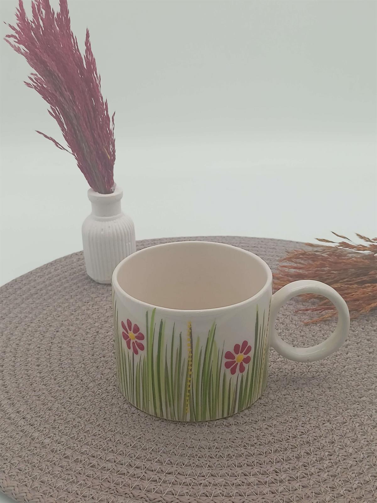 trenducuzlukSeramik Duble Kahve Fincanı Mug Nescafe fincan Kırmizi CicekliKütahyaseramikSeramik Duble Kahve Fincanı Mug Nescafe fincan Kırmizi Cicekli