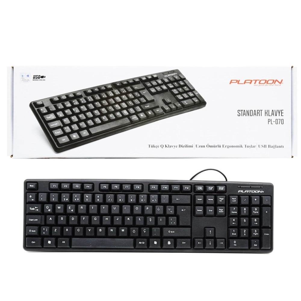 Platoon PL-070 Usb Kablolu Standart Q Klavye