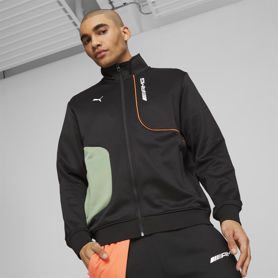 Puma AMG Track Jacket Siyah Erkek Fermuarl Sweatshirt Fast Spor
