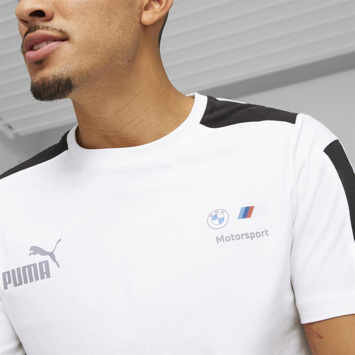 Puma BMW MMS MT7 Tee Beyaz Erkek/Unisex T-Shirt - Fast Spor