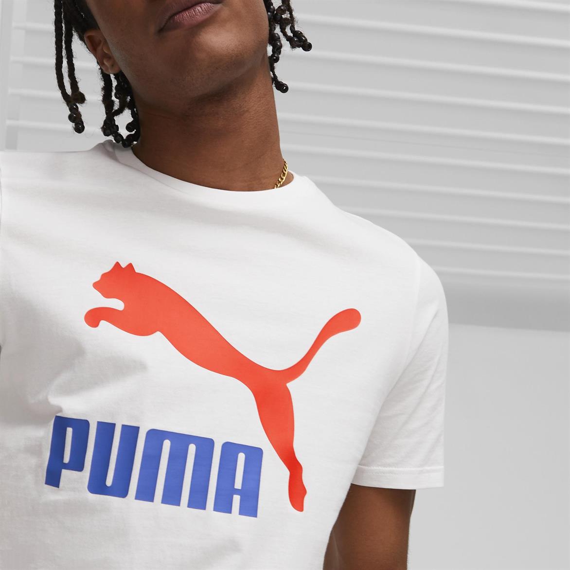 Puma Classics Logo Beyaz Erkek T-Shirt - Fast Spor