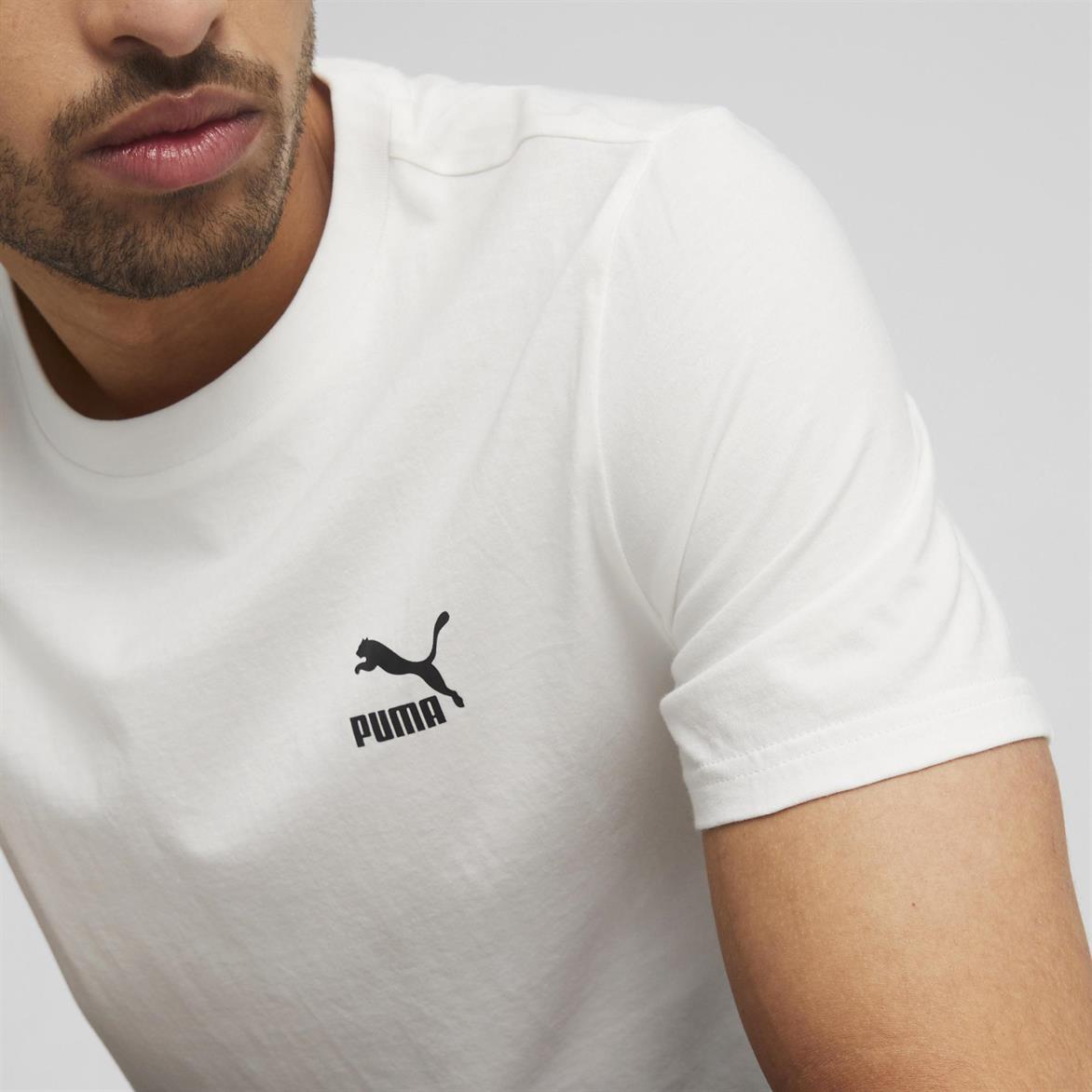 Puma Classics Small Logo Tee Beyaz Erkek/Unisex T-Shirt - Fast Spor
