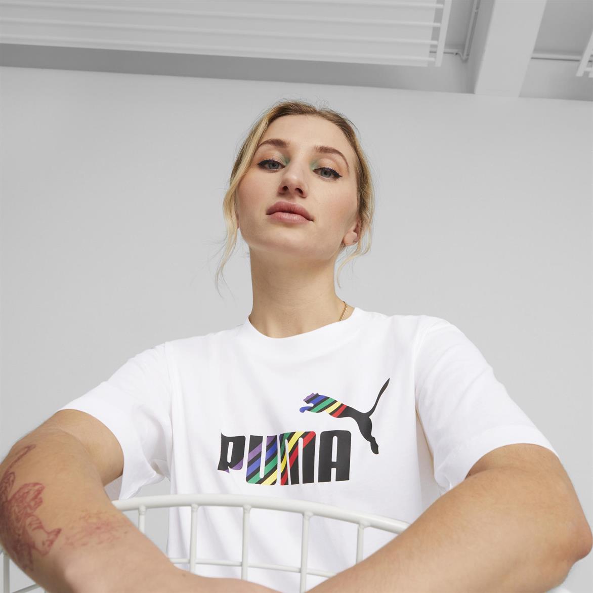 Puma Ess+ Love Is Love Relaxed Tee Beyaz Kadın T-shirt - Fast Spor