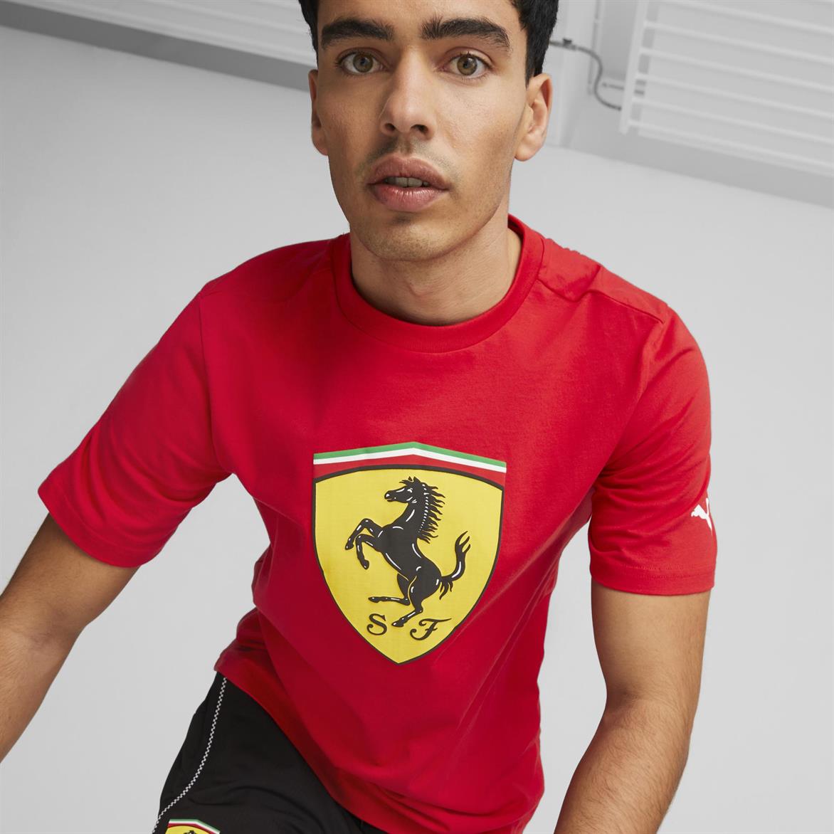 Puma Ferrari Race Big Shld T Clrd Kırmızı Erkek T-Shirt - Fast Spor