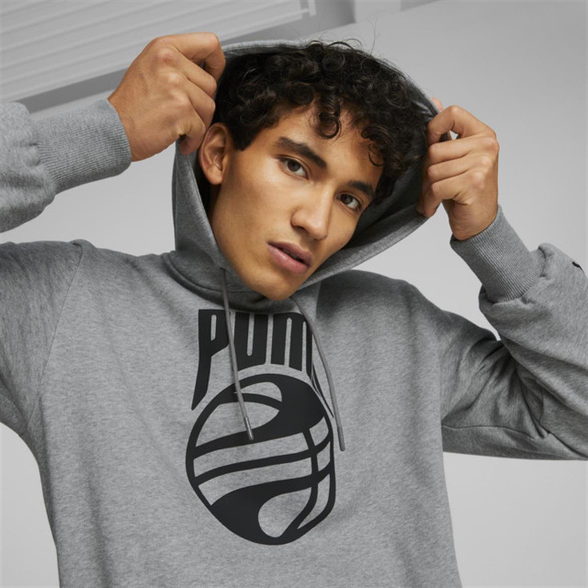 Puma Posterize Hoodie Gri Erkek Basketbol Hoodie - Fast Spor