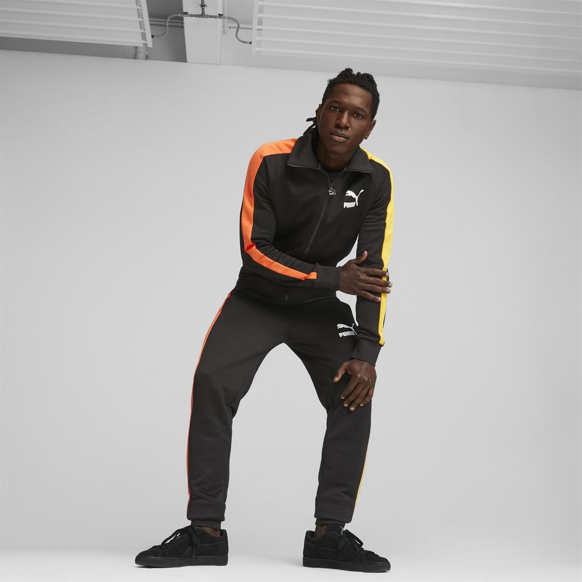 Black and orange puma cheap tracksuit