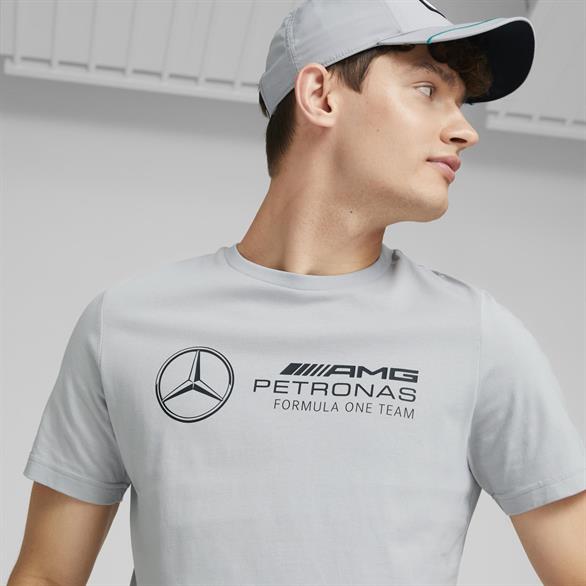 Puma MAPF1 ESS Logo Tee Mercedes Mercedes Gri Erkek/Unisex T-Shirt - Fast  Spor