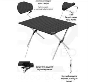 Alüminyum Katlanır Kamp Piknik Masası - M