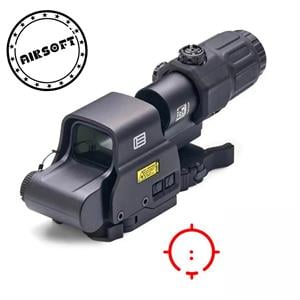 SOTAC 558 G33 BLACK Red Dot Holographic Reflex Sight + G33 3X Magnifier Combo Built-in Flip QD Mount Nişangah