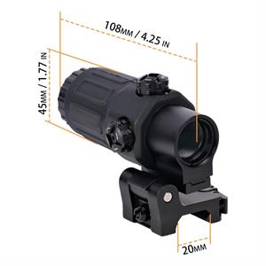 SOTAC 558 G33 BLACK Red Dot Holographic Reflex Sight + G33 3X Magnifier Combo Built-in Flip QD Mount Nişangah