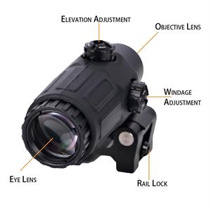 SOTAC 558 G33 BLACK Red Dot Holographic Reflex Sight + G33 3X Magnifier Combo Built-in Flip QD Mount Nişangah
