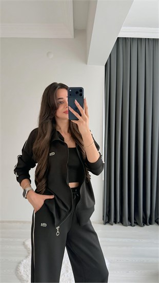 Amara Modal Kumaş Premium Seri Eşofman Takımı Siyah