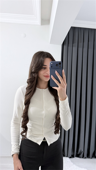 Anna Ekru Kendinden Atletli Bluz