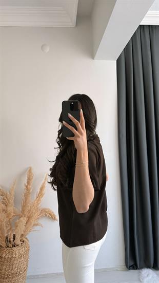 Cosi Pamuklu  Basic Tshirt Kahve