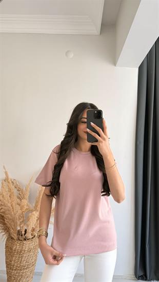 Cosi Pamuklu  Basic Tshirt Pudra