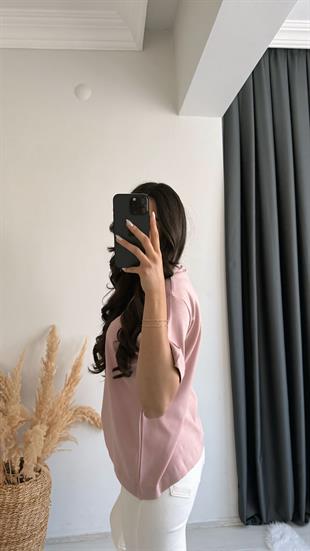 Cosi Pamuklu  Basic Tshirt Pudra