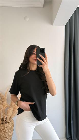Cosi Pamuklu  Basic Tshirt Siyah