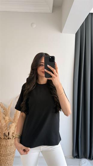 Cosi Pamuklu  Basic Tshirt Siyah