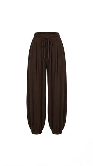 Dercos İp Kemerli Buzzy Kahve Pantolon