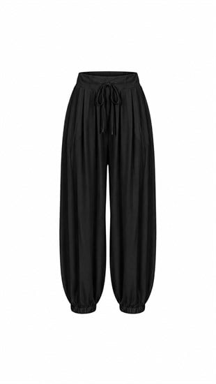 Dercos İp Kemerli Buzzy Siyah Pantolon