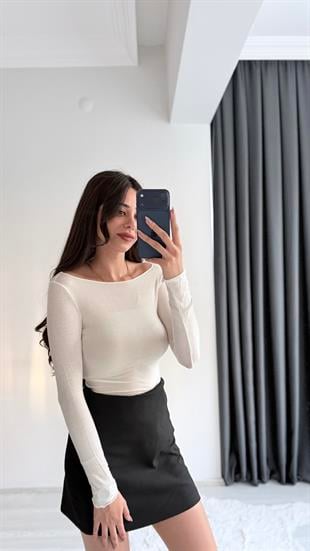 Faylin Beyaz Transparan Body