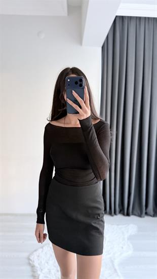 Faylin Siyah Transparan Body