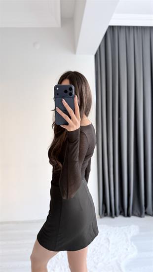 Faylin Siyah Transparan Body