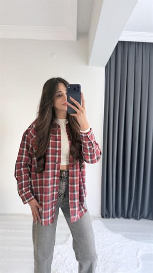 Froma Lacivert Kırmızı Oduncu Gömlek