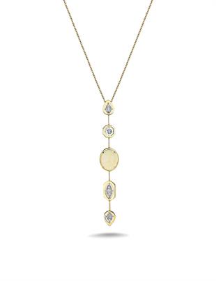 Gold Focus Taşlı Tasarım Dekolte 14K Özel Seri Kolye