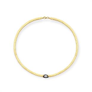 Gold Siyah Tasarım 14K Özel Seri Kolye