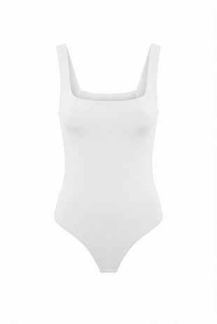 Jova Askılı Zıbın Beyaz Bodysuit
