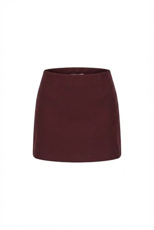 Kaylea Lüx Kalite Bordo Etek 