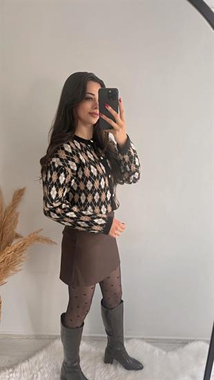 Kaylea Lüx Kalite Kahve Etek 
