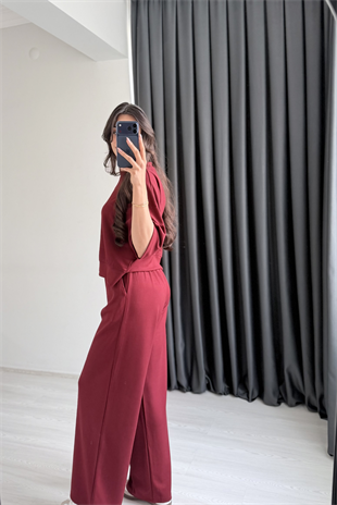 Lacostev Modal Kumaş Premium Seri Eşofman Takımı Bordo