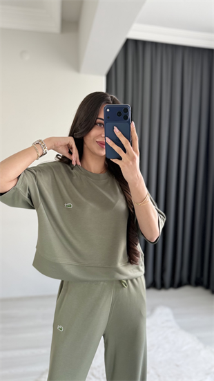 Lacostev Modal Kumaş Premium Seri Eşofman Takımı Yeşil