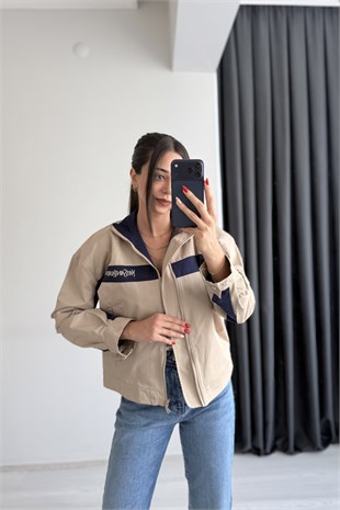 Lare Şerit Detaylı Marka Model Ceket Taş