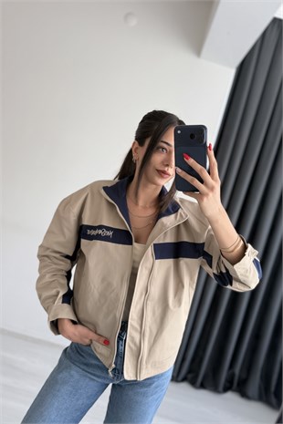 Lare Şerit Detaylı Marka Model Ceket Taş