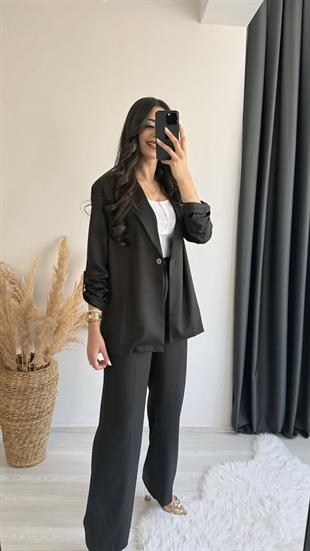 Neo Premium Apoletli Takım Siyah 